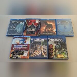 Collection of BATMAN Movies and Animeted Movies. Set of 7 Blue-ray DVD